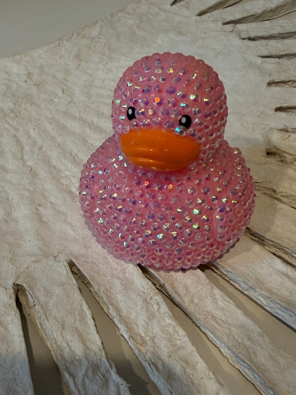 Pink Rhinestone Rubber Duck